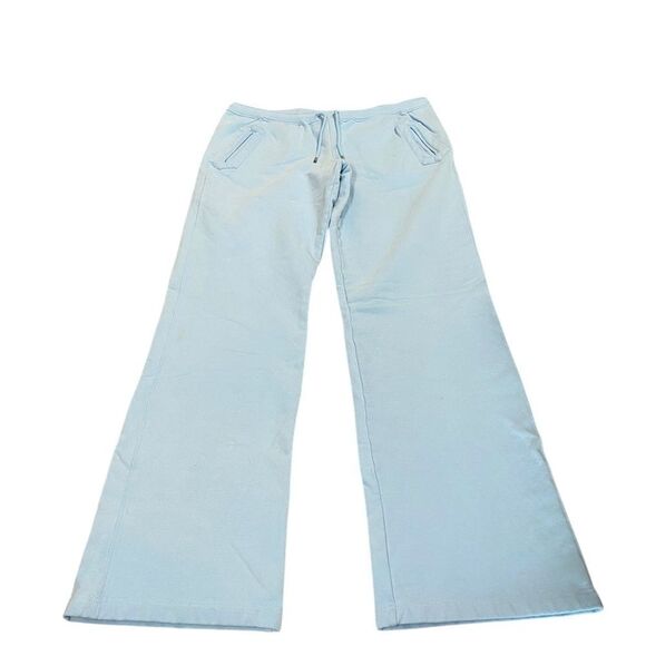 Escata Sport L baby blue wide leg joggers with draw string and pockets - Picture 6 of 7